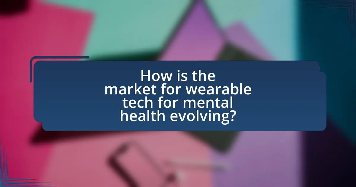 How is the market for wearable tech for mental health evolving?